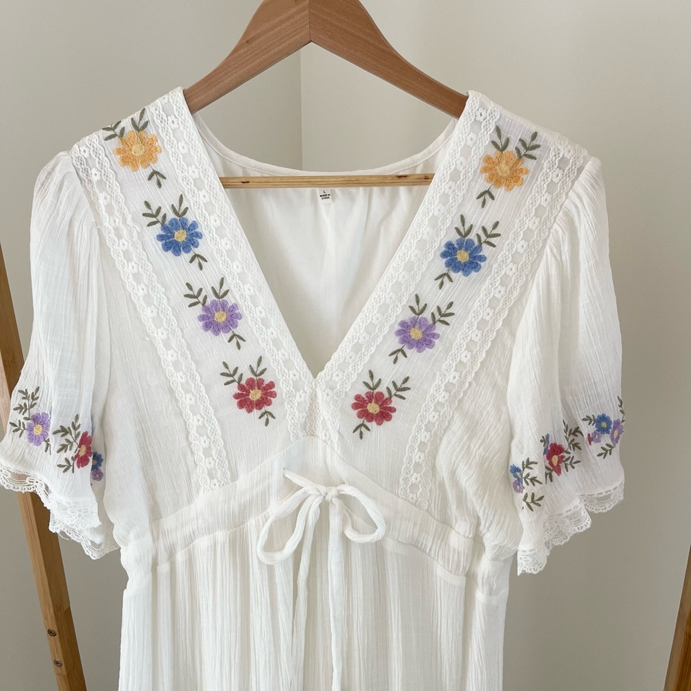 Embroidered Dress ~ Cottage Core